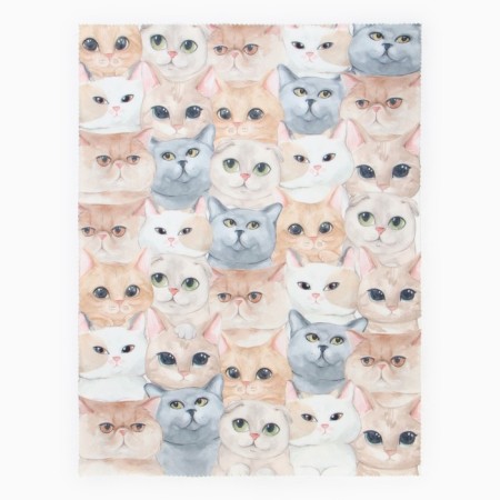 Plaid Ethel "Cozy Cats", 75x100 cm, 100% polyester, fleece-1