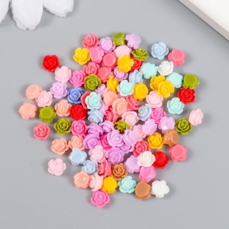 Decor for creativity plastic "Color rose" set 100 pcs mix 0.6x0.6 cm