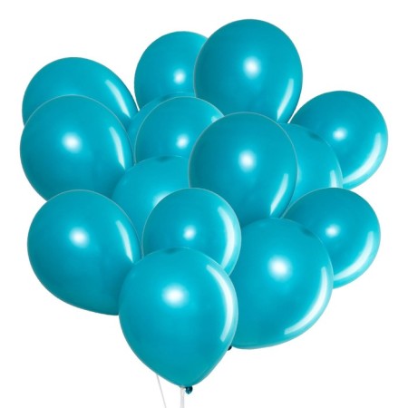 Latex ball 12 ", pastel, set 100 pcs., Biryuzovoy color-2