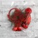 New Year's decoration "Two bells with a flower and balls" 19x41 cm, red