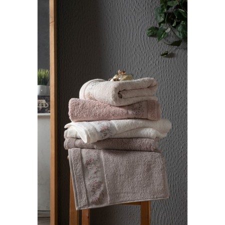 Arya Home Betsy towel, size 70x140 cm, dark beige color-1
