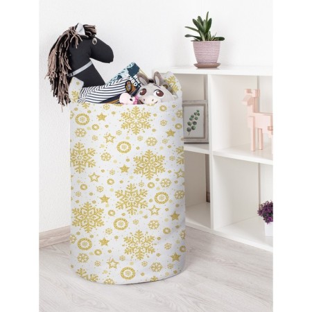 Basket for toys "Golden snowflakes, size 40x60 cm