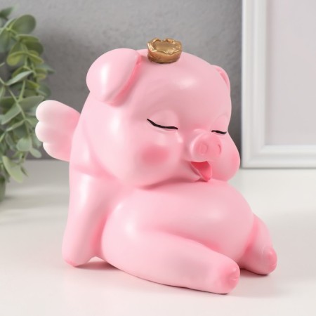 The piggy bank "Pig Princess" height is 14 cm, width 12 cm, length 15 cm.-1