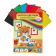 Cardboard of color A4, 8 sheets, 8 colors "Bear", unlawed 200 g/m2, in the folder