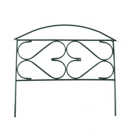 Decorative fence, 50 × 315 cm, 5 sections, metal, green, "summer plus", Greengo-7