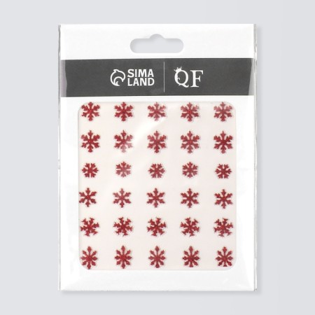 Nail stickers 10*8cm snowflakes red with a pier-2