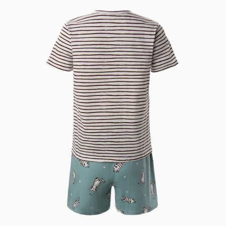Female home set (T -shirt/shorts), brown color, size 44-8