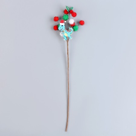 Wooden decor on the stick "New Year's dragon" 40 × 12 × 1.5 cm, mix-1