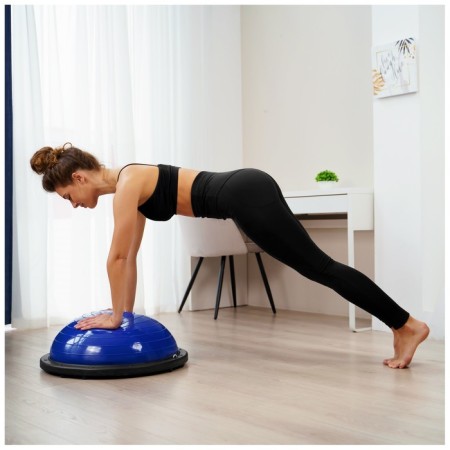 Half -sphere bosu gymnastic, with a pump, 55x25 cm, blue color-7