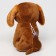 Soft toy "Dog", 19 cm, dark brown color