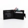 Male purse for magnet, department for bills, for maps, for coins, black color