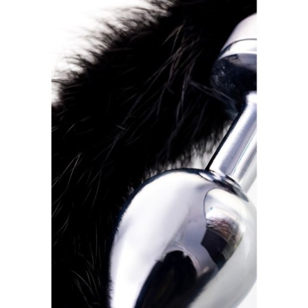 Anal plug Metal by Toyfa, silver, with a black tail, 32 cm, d = 2.9 cm-5