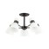 Wilma chandelier, E27, 5x40W, black color, white