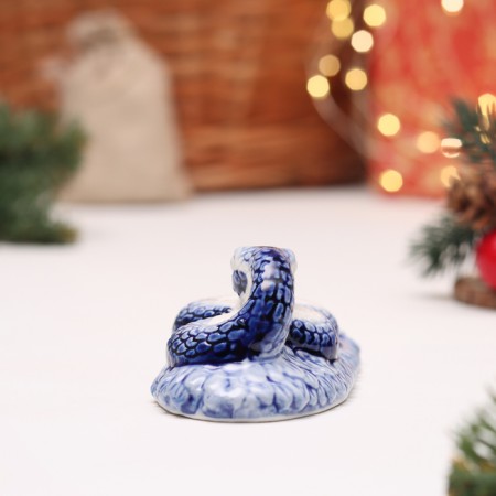 Souvenir "Snake on the lawn", Gzhel, 13x6x5 cm-1