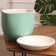 Flower pot "Square relief" Green relief 6 l