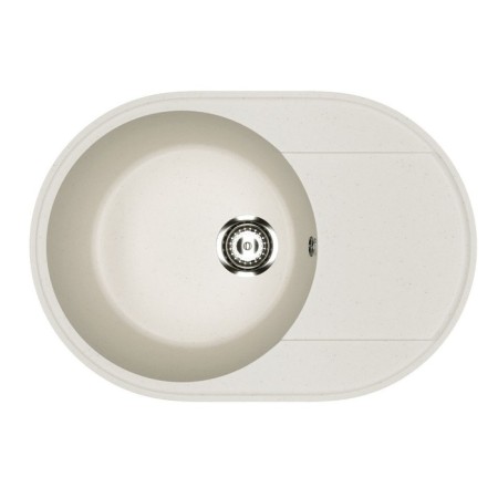 Kitchen car wash Uperwood Econ UPD-107, 001, oval, color 001 White matte-1