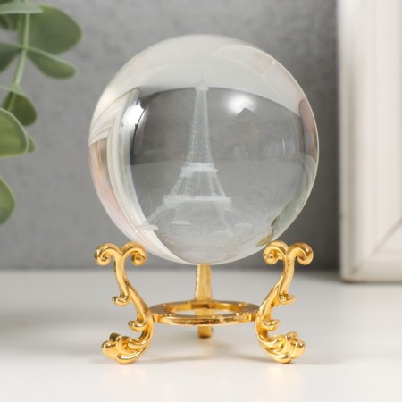Souvenir glass "Eiffel Tower" d = 6 cm openwork stand 8.5x6x6 cm-2