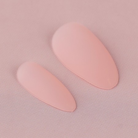 Follow nails “Natural”, 24 pcs, adhesive plates, almond shape, matte color light-beige-4