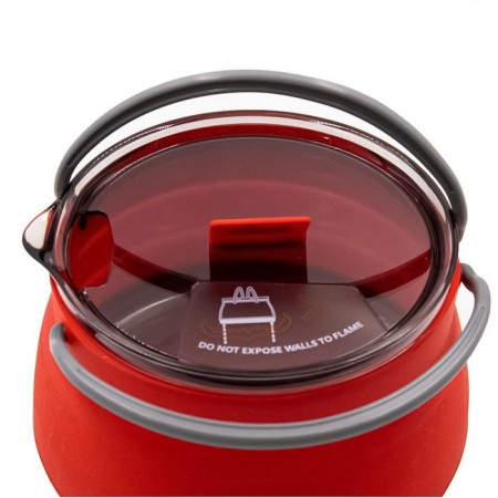 Tramp kettle folding silicone 1 l, terracotta color-3