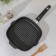 Granit Ultra Grille pan, 26 × 26 cm, removable handle, glass cover, anti-stick coating, black color