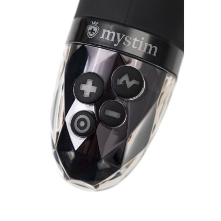 Vibrator Mystim Real Deal Neal with electrical stimulation, 16.5 cm, silicone, black color-4