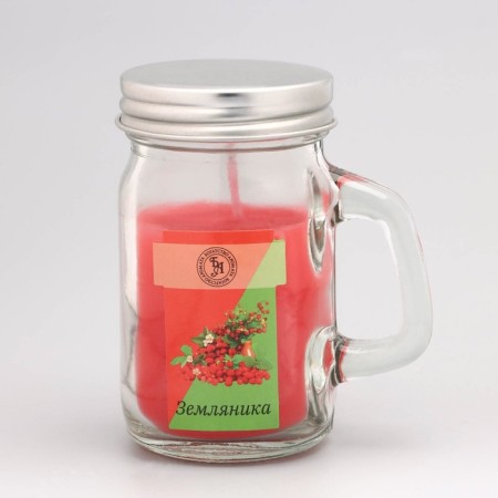 Aromatic candle in the bank "Strawberries", 7.2 x 8.5 cm, 190 g-4