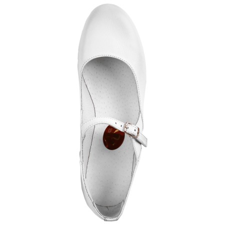 Folk women's shoes, insole length 23.5 cm, white color-4