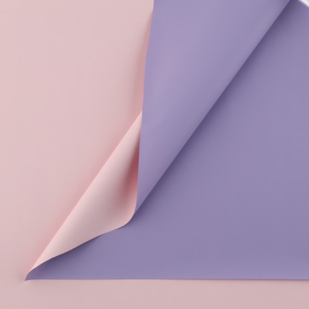Flower Flower Flower packaging bubble bilateral “lavender + pale pink”, 50 μm, 0.5 x 8 m-1