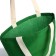 Shoper bag without fastening, from textiles, green color
