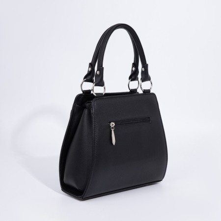 Bag-tout El Masta with a zipper, 2 outer pockets, a long belt, color graphite-1