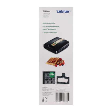 Sandwich Zelmer ZWM0001, 1400 W, anti -stick coating, black-9