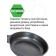 Fusion fp2000l pan, with a lid, anti -stick coating, d = 20 cm, black color