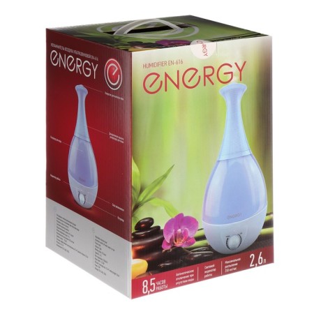 Air humidifier Energy EN-616, ultrasound, 25 W, 2.6 l, 25 m2, blue-3