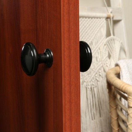 Plastic door handle, d = 65, black-1