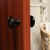 Plastic door handle, d = 65, black