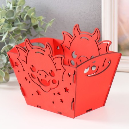 Basket-chip "Dragon Muzzle" red 18x12x14.5 cm (set of 5 parts)-2