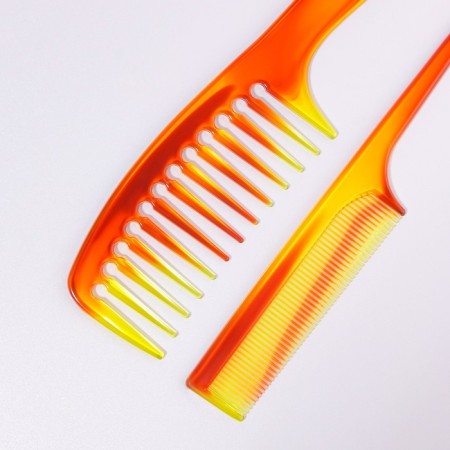 Set of comb, 2 items, 22 cm, color "amber"-3