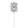 Candle in the cake on the skewer "Almaz", the number "8", silver, 4.8x2.6 cm