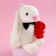 Soft toy "The most beautiful", white bunny