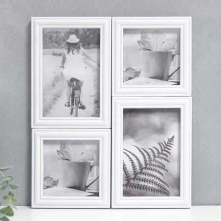 Photo frame in 4 photos 10x10, 10x15 cm "Classic" White set 4 pcs 31.5x26 cm