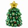 Foil ball 16 "Volumetric New Year tree", mini