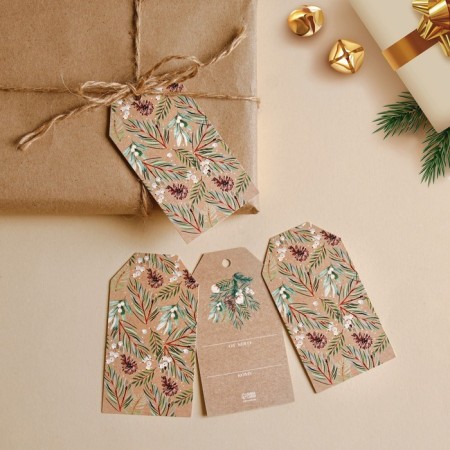 Schildik postcard for the gift "Shishechki", 5 x 9 cm, New Year-1