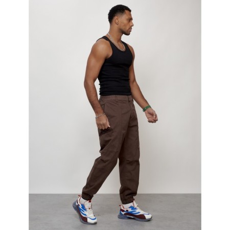 Cargo jeans men, size 46-48, brown color-2