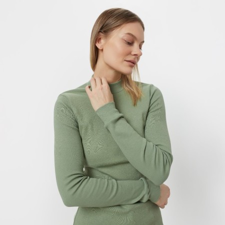 Female turtleneck, green color, size 54-4