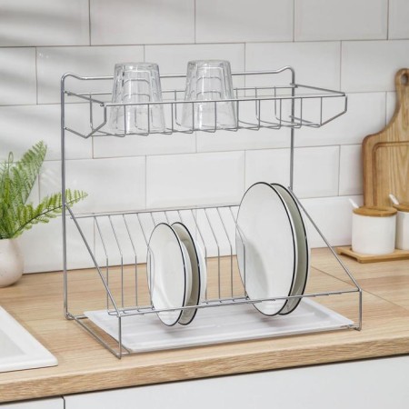Dishes for dishes with a pallet 38 × 24 × 38 cm, color chromium