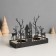 Climber Metal, wood on 2 candles "deer and houses" d = 4 cm 7.5x18x14 cm