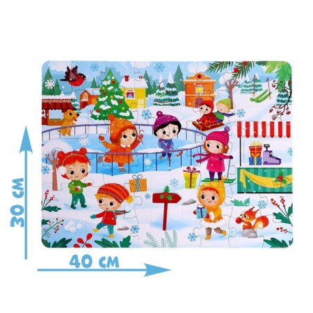 Puzzle with windows "Waiting for the New Year"-1