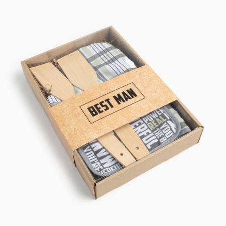 Set Gift shares Best Man: mittens 20x28 cm, severity 17x17 cm, 2 blades-7