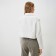 Women's shirt shortened with cuts Mist: Denim R.46, White