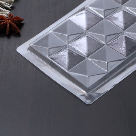 Form for chocolate and sweets "Squares", 18 × 8 cm, transparent color-1